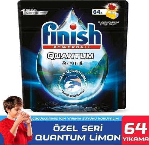 Quantum Özel Seri 64 Limon Bulaşık Makinesi Deterjanı Tableti