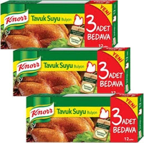 Tavuk Suyu Bulyon (12 Adet), 3 Paket
