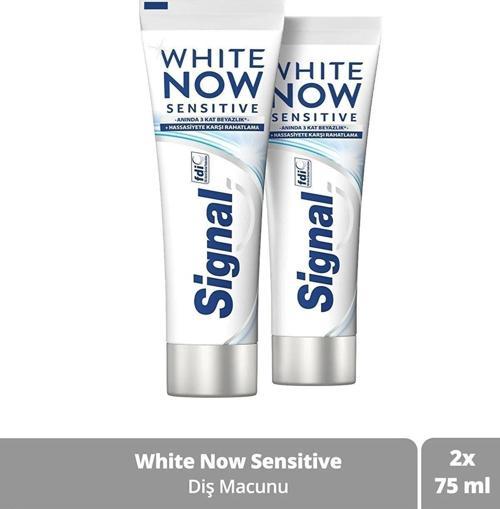 White Now Diş Macunu Sensitive Anında 3 Kat Beyazlık 75 Ml X 2 Adet
