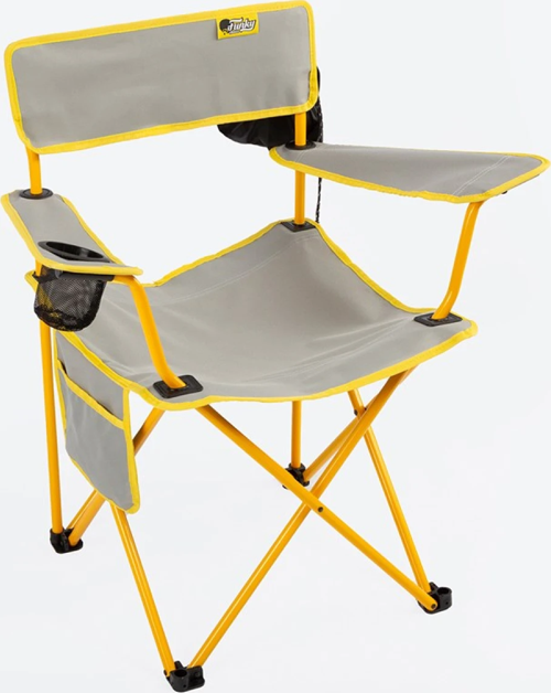 FUNKY CHAIRS Camper Katlanabilir Kamp Piknik Sandalyesi - Gri/Sarı