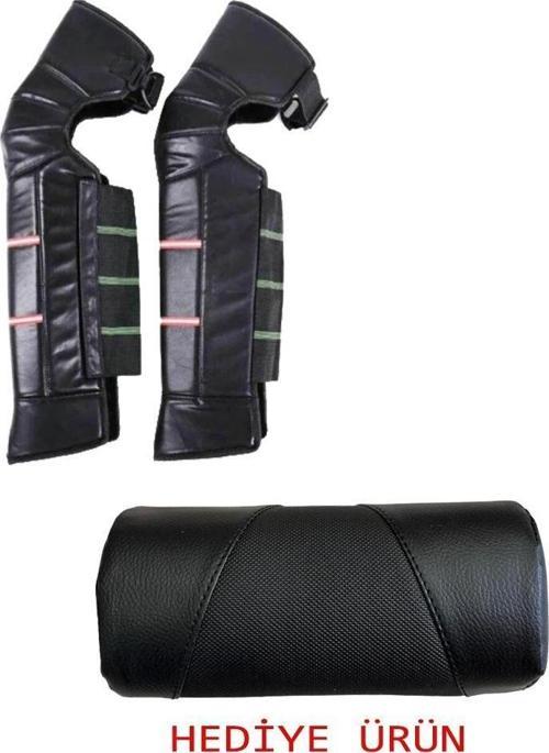 Diz & Bacak Koruma Deri Reflektörlü Yağmur & Rüzgar & Soğuğa Karşı ( Kol Telefon Tutucu Çanta Hediyeli )
