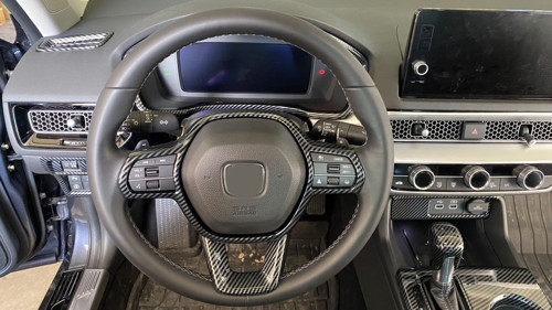 Honda Civic Direksiyon Kaplaması Set 2 Parça Karbon 2022-