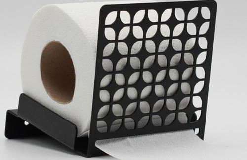 Modern Banyo Tuvalet Peçete Tutucu, Siyah Peçete Askılığı, Metal Peçetelik
