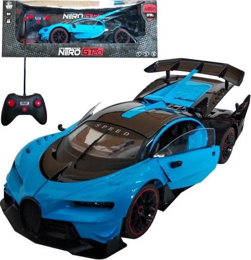 Uzaktan Kumandalı Bugatti Chiron Şarjlı Işıklı Gt20 1:12 / 34Cm Toy46560 - Mavi