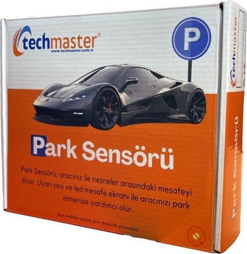 Dijital Ekranlı Araç Park Sensörü Ses İkazlı 18mm 4 Sensörlü Siyah