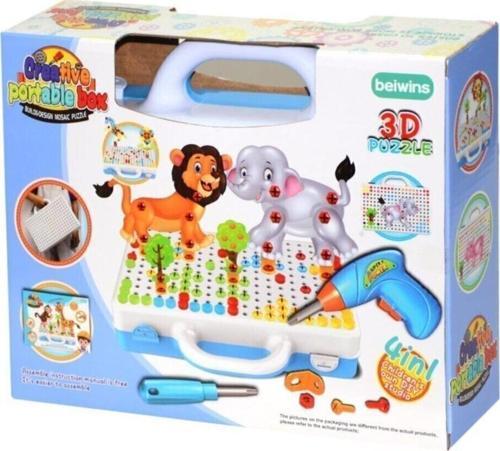 Birlik Toys 3D Matkaplı Creative Puzzle 11B Mozaik Puzzle Çantalı Eğitici 239 Parça