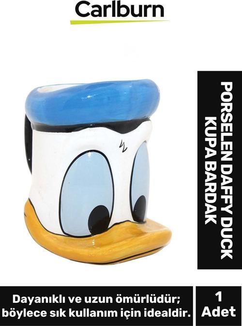 Özel Tasarım Dekoratif Şık Hediyelik Porselen Daffy Duck Kupa Bardak 13*13 Cm