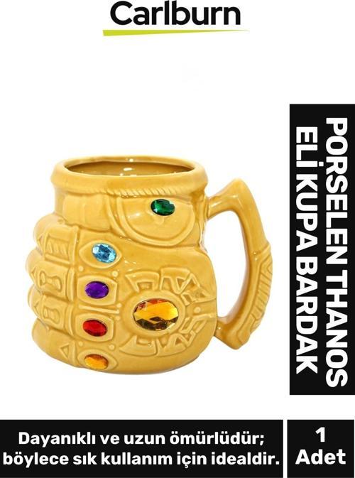 Özel Tasarım Dekoratif Şık Hediyelik Porselen Thanos Eli Kupa Bardak 1*14 Cm