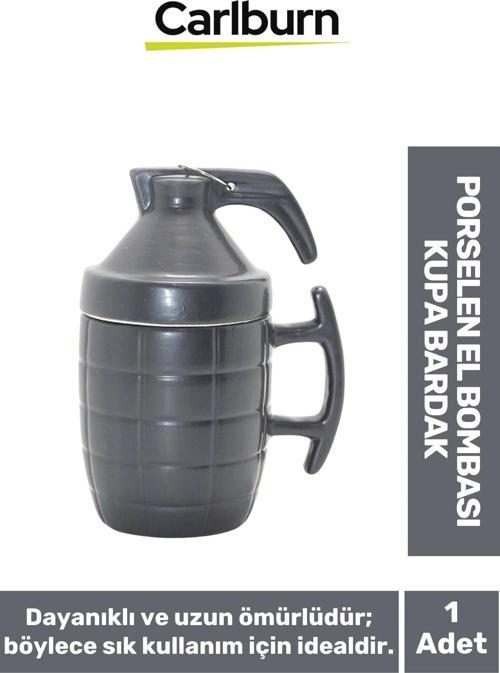 Özel Tasarım Dekoratif Şık Hediyelik Sevgili Arkadaş Porselen El Bombası Kupa Bardak 15*11 Cm