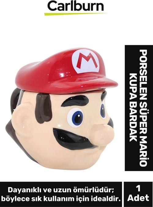 Özel Tasarım Dekoratif Şık Hediyelik Sevgili Arkadaş Porselen Süper Mario Kupa Bardak 12*10 Cm