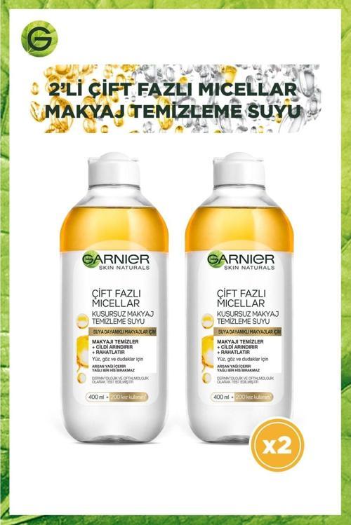 Çift Fazlı Micellar Kusursuz Makyaj Temizleme Suyu 400 ml x 2Adet