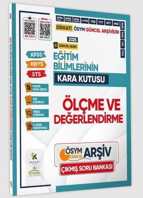 2025 MEB-AGS Eğitim Bilimlerinin Kara Kutusu ÖLÇME ve DEĞERLENDİRME Çıkmış Soru Bankası K.Ö. Çözümlü