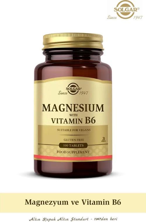 Magnesium With Vitamin B6 100 Tablet (Magnesyum Magnezyum)
