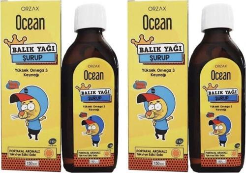 Balık Yağı Portakal Aromalı Omega 3 Kral Şakir 150 Ml 2 Adet