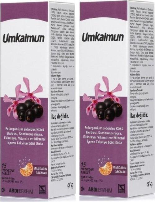Mandarin Aromalı 15 Efervesan Tablet 2 Adet Sıcak Su Torbası Hediyeli