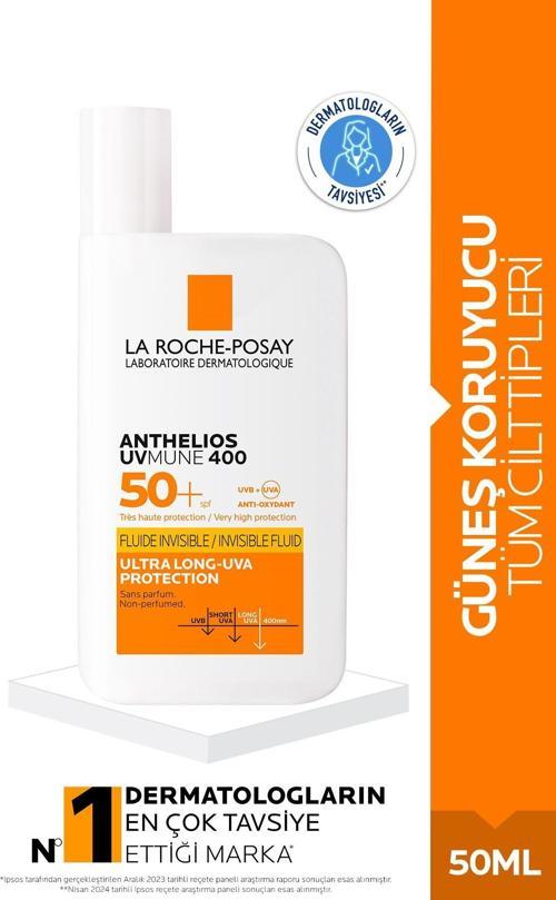Anthelios Uvmune 400 Invisible Fluid Spf50 50 Ml