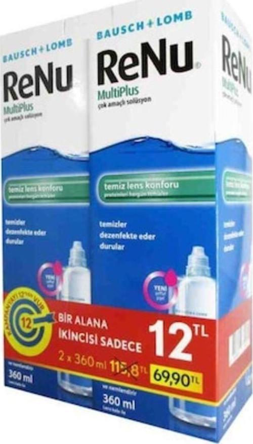Multiplus Lens Solüsyonu 2 X 360 Ml (84,80 Tl Etiketli)
