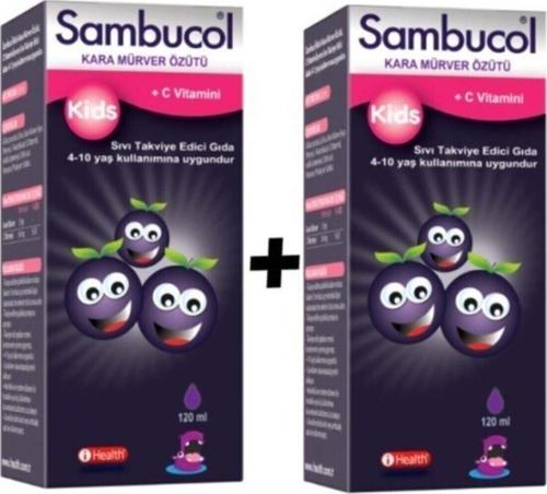 2 Li Kids Kara Mürver Ekstresi Vitamin C Vitamin Şurup 120 Ml