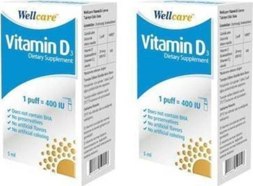 Vitamin D3 400 Iu 5 Ml Sprey 2 Adet