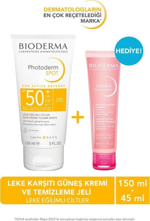Photoderm Spot Spf50+ Leke Karşıtı Güneş Kremi & Sensibio Temizleme Jeli 45 Ml