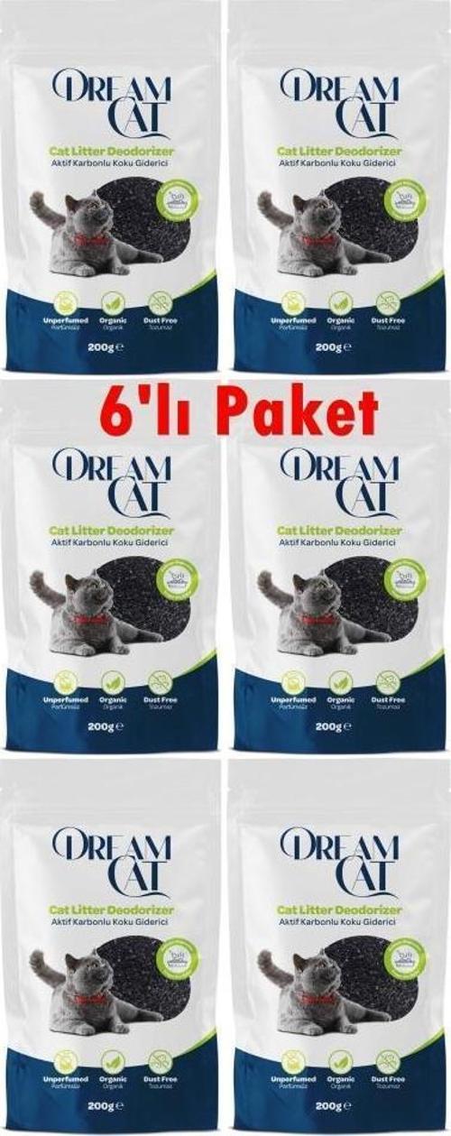Kedi Kumu Koku Giderici Aktif Karbonlu 6x200 Gr