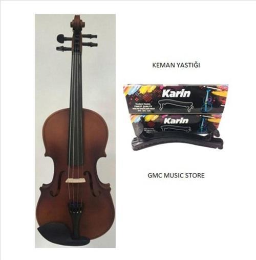 Vg001X44 Antik Mat Keman + Keman Yastık Seti