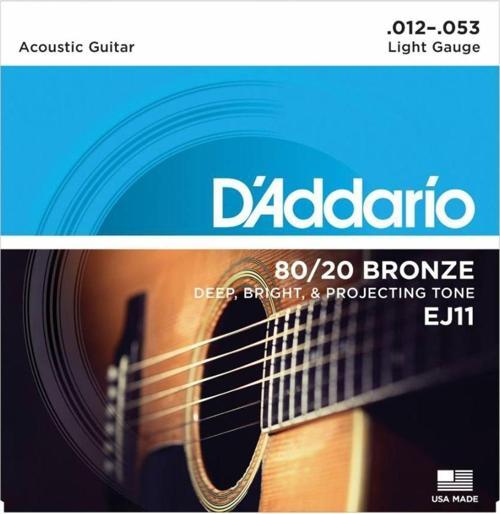 D'Addario Ej11 80/20 Bronze Akustik Gitar Teli (12-53)