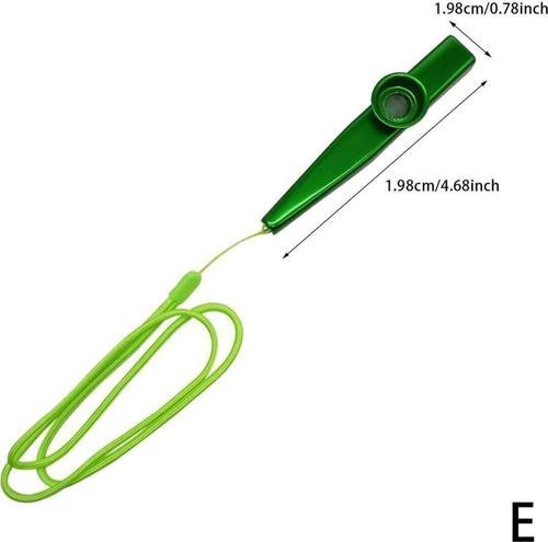 Gmc Boyun Askı Ipli Metal Kazoo - Yeşil -