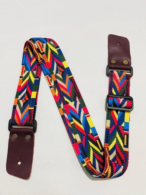 Guitar Strap Hakiki Deri Uçlu Desenli Gitar Askısı
