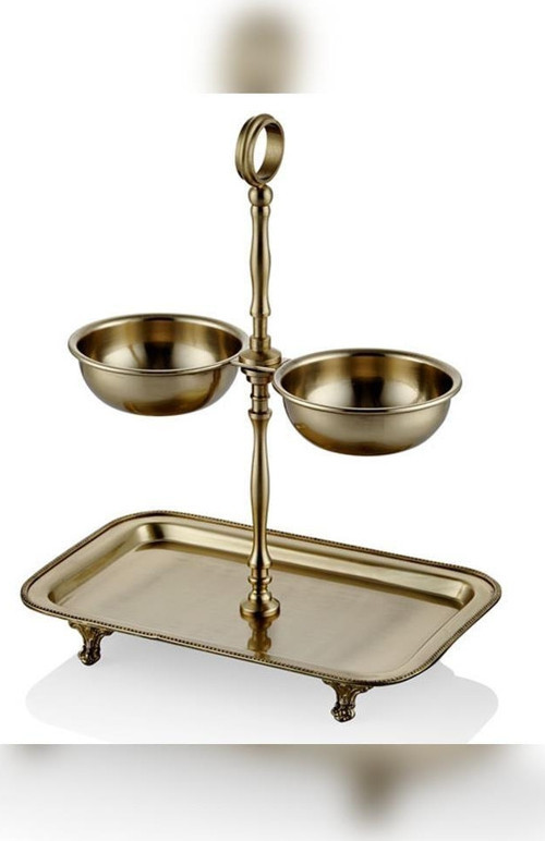 Black Pearl Sade Gold İki Katlı Sunumluk