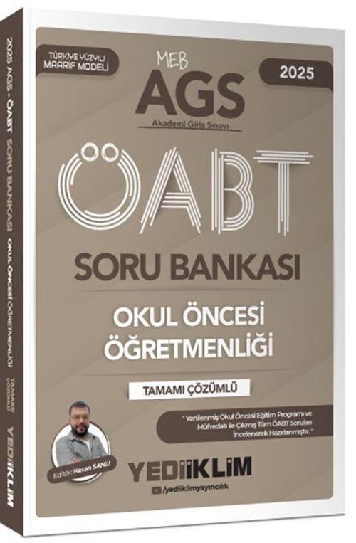 2025 MEB AGS ÖABT Okul Öncesi Öğretmenliği Tamamı Çözümlü Soru Bankası Yediiklim Yayınları