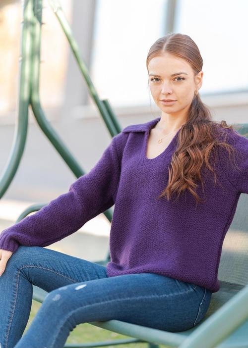 Gömlek Yaka Oversize Basic Kazak