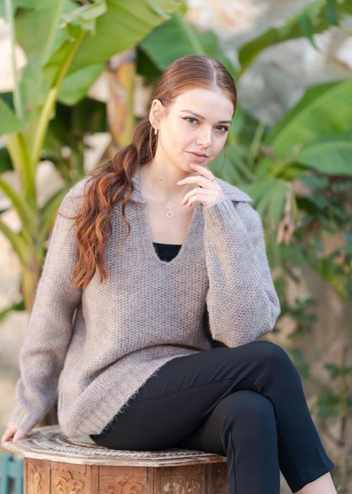 Gömlek Yaka Oversize Basic Kazak