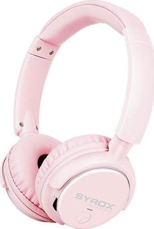 S16 Hafıza Kartı + 3.5mm AUX Destekli Bluetooth 5.0 Kablosuz Mikrofonlu Kulaküstü Kulaklık - Pembe