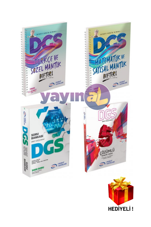 Dgs Soru Bankası , Dgs Türkçe Ve Sayısal Mantık Defteri + Dgs 5 Çözümlü Deneme Sınavı Seti. - Murat Yayınları