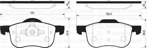 ÖN BALATA VOLVO S60 00-10 S80 98-06 V70 97-07 XC70 00-07 S70 97-00 GDB1388