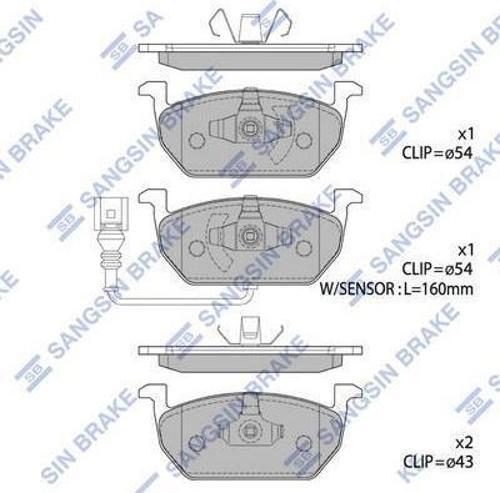 ÖN FREN BALATA AUDI A3 1.0L 1.2L 1.4L 1.5L 1.6L 12- /VW GOLF VII 1.0L 1.2L 1.4L 1.5L 1.6L 12- / PA SSAT 1.4L 1.5L 1.6L 2.0L 12- / TIGUAN / SEAT LEON / SKODA OCTAVIA / SUPERB 12- - ÜSTTEN KULAKLI