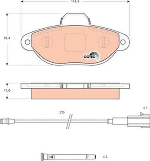 ÖN BALATA FİŞLİ FIAT PANDA 1.2 09 PANDA 1.4 10 500 1.2 11/08 FORD KA 1.2 2.09