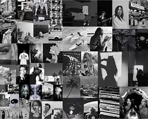 100 Adet Boujee Siyah Beyaz Duvar Kolaj Seti. Dekoratif Poster Seti Kuşe Kağıt 350 gr -10×15 cm