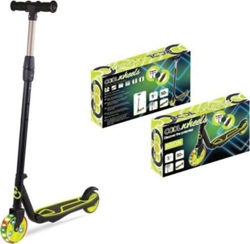 Yeşil Cool Wheels 2 Tekerli Işıklı Ayarlanabilir Scooter