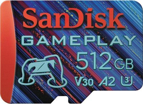 GamePlay 512GB SDSQXAV-512G-GN6XN 190/130MB/s 4K UHD microSDXC A2 V30 Gaming Hafıza Kartı