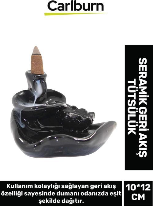 Özel Üretim Dekoratif İthal Parlak Şelale Seramik Geri Akış Tütsülük & Oda Kokusu Biblo 10*12 Cm
