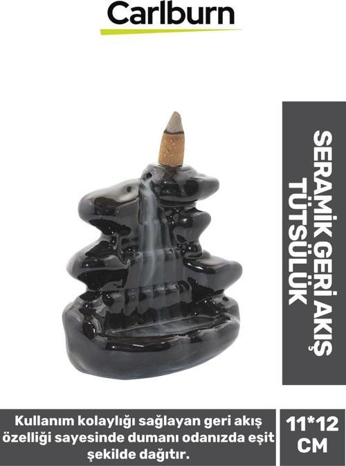 Özel Üretim Dekoratif İthal Parlak Şelale Seramik Geri Akış Tütsülük & Oda Kokusu Biblo 11*12 Cm