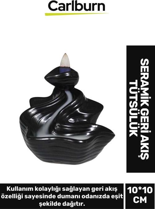 Özel Üretim Dekoratif İthal Parlak Şelale Seramik Geri Akış Tütsülük & Oda Kokusu Biblo 10*10 Cm