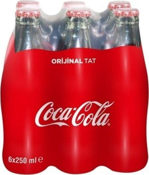 Cam Şişe Kola 250 Ml 6'Lı