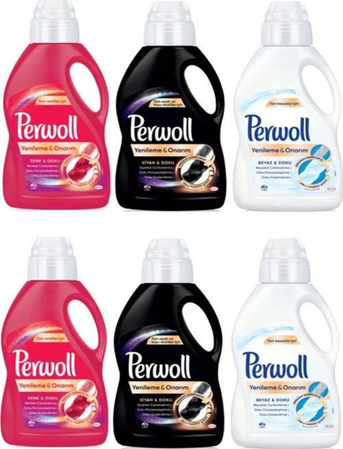 Hassas Bakım Sıvı Çamaşır Deterjanı Renkli+Siyah+Beyaz 3 Litre X 6 Adet