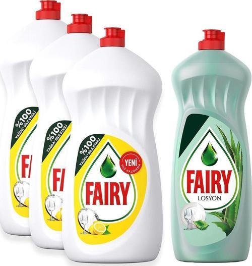 1350 Ml Limon X 3 + Fairy Losyon 750 Ml Sıvı Bulaşık Deterjanı