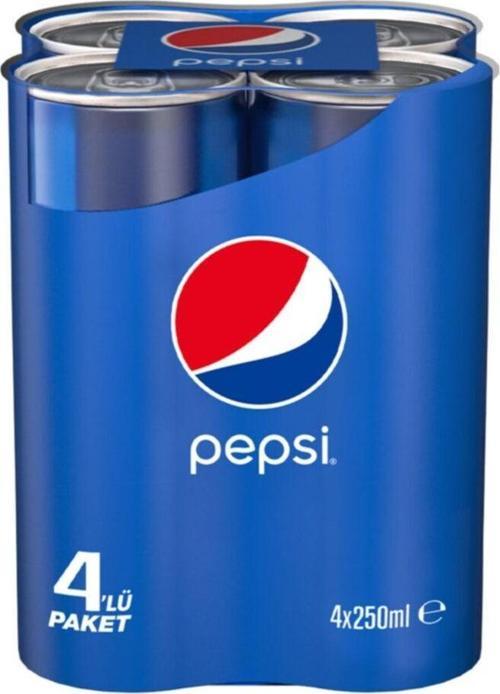 4'Lü Pepsi Cola Kutu Kola 4X250 Ml.