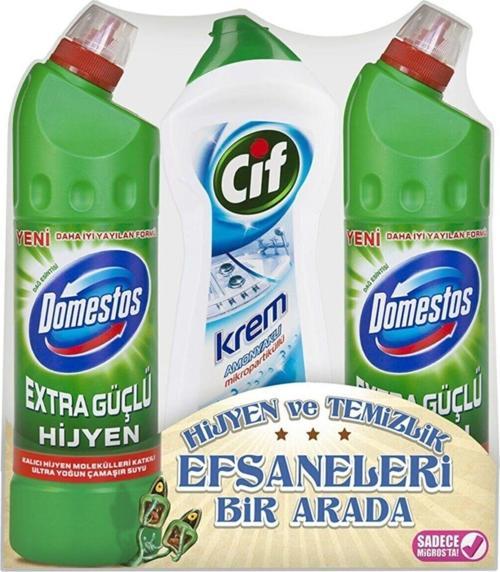 Çamaşır Suyu Dağ Esintisi 2X810G + Cif Krem