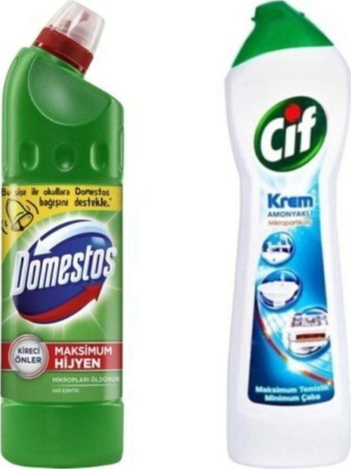 Cif Krem Amonyaklı 750 Ml + Ulttra Yoğun Çamaşur Suyu Dağ Esintisi 810 Gr